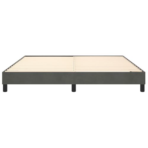 Cadre De Lit à Ressorts Gris Foncé 180x200 Cm Velours