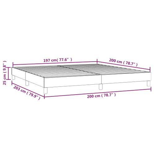 Cadre De Lit à Ressorts Gris Foncé 200x200 Cm Velours