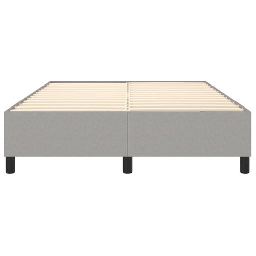 Cadre De Lit à Ressorts Gris Clair 140x190 Cm Tissu