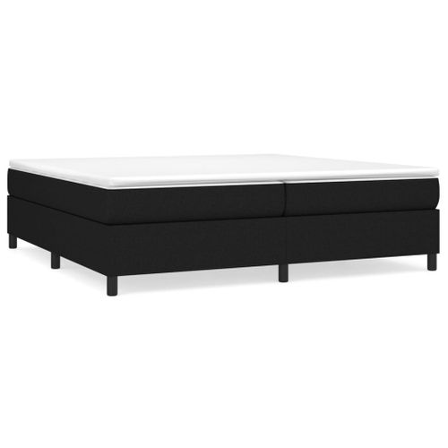 Cadre De Lit à Ressorts Noir 200x200 Cm Tissu