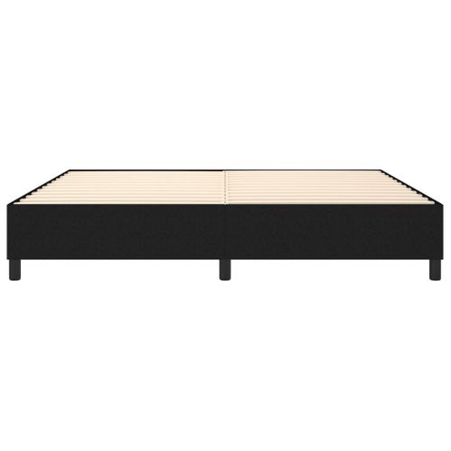 Cadre De Lit à Ressorts Noir 200x200 Cm Tissu