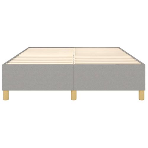 Cadre De Lit à Ressorts Gris Clair 140x190 Cm Tissu