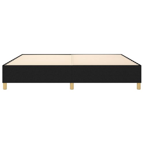 Cadre De Lit à Ressorts Noir 140x190 Cm Tissu