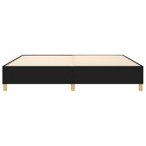 Cadre De Lit à Ressorts Noir 140x200 Cm Tissu