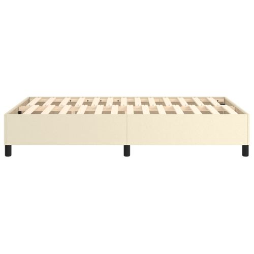 Cadre De Lit Crème 120x200 Cm Similicuir