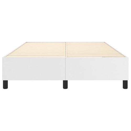 Cadre De Lit à Ressorts Blanc 140x190 Cm Simili