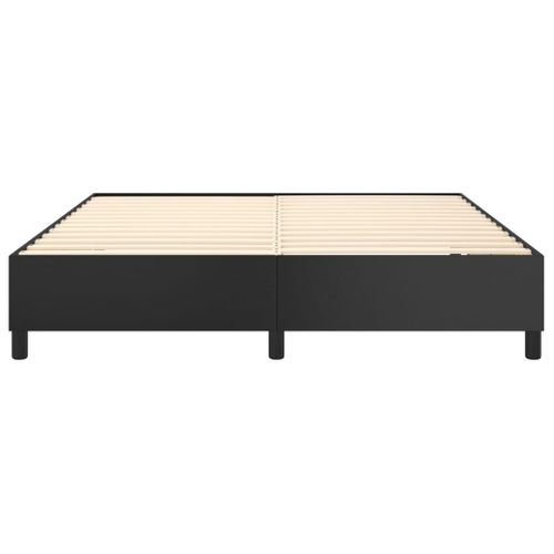 Cadre De Lit à Ressorts Noir 160x200 Cm Simili