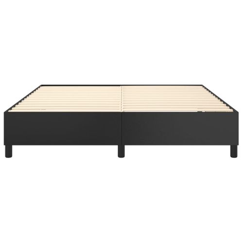 Cadre De Lit à Ressorts Noir 180x200 Cm Simili