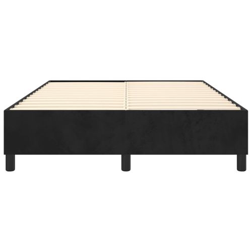 Cadre De Lit à Ressorts Noir 140x190 Cm Velours