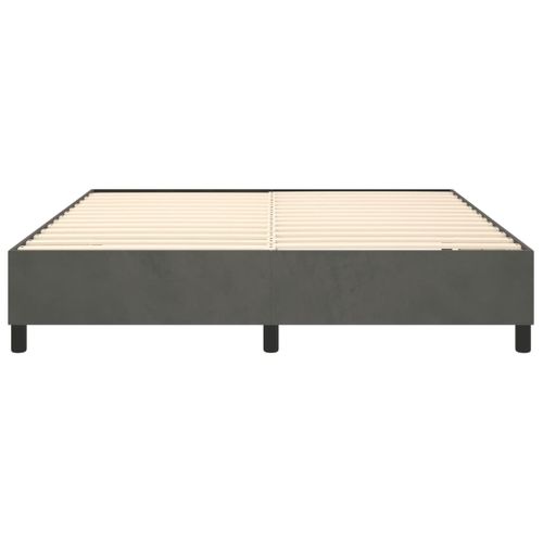 Cadre De Lit à Ressorts Gris Foncé 180x200 Cm Velours