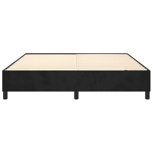 Cadre De Lit à Ressorts Noir 180x200 Cm Velours