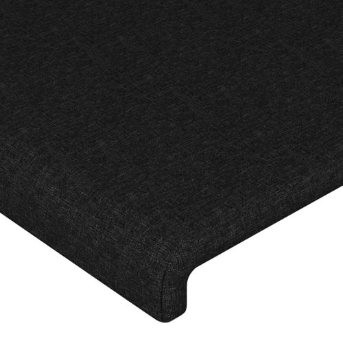 Têtes De Lit 2 PCs Noir 100x5x78/88 Cm Tissu