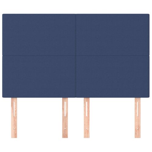 Têtes De Lit 4 PCs Bleu 72x5x78/88 Cm Tissu