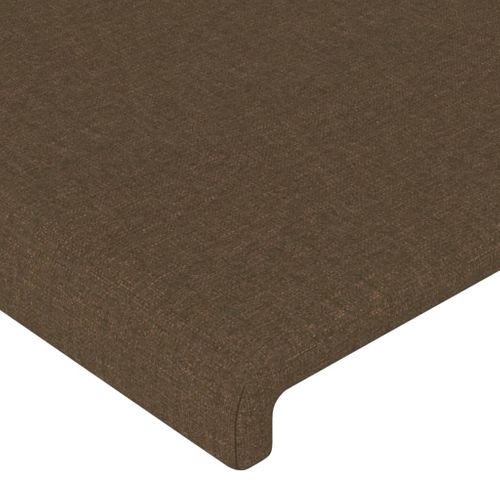 Têtes De Lit 4 PCs Marron Foncé 80x5x78/88 Cm Tissu