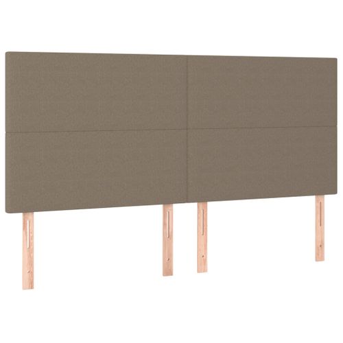 Têtes De Lit 4 PCs Taupe 80x5x78/88 Cm Tissu