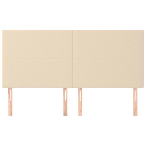 Têtes De Lit 4 PCs Crème 80x5x78/88 Cm Tissu