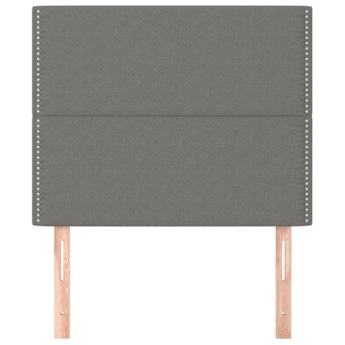 Têtes De Lit 2 PCs Gris Foncé 80x5x78/88 Cm Tissu