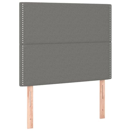 Têtes De Lit 2 PCs Gris Foncé 80x5x78/88 Cm Tissu