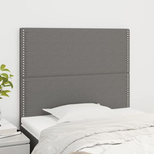 Têtes De Lit 2 PCs Gris Clair 90x5x78/88 Cm Tissu