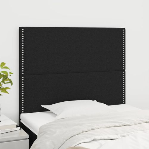 Têtes De Lit 2 PCs Noir 90x5x78/88 Cm Tissu