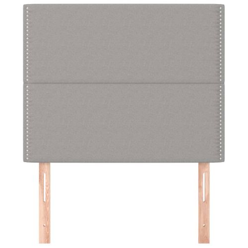 Têtes De Lit 2 PCs Gris Clair 100x5x78/88 Cm Tissu