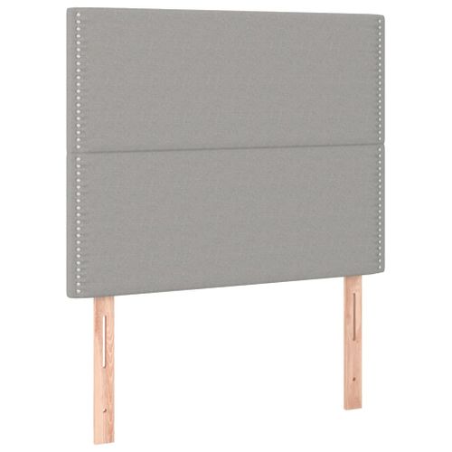 Têtes De Lit 2 PCs Gris Clair 100x5x78/88 Cm Tissu