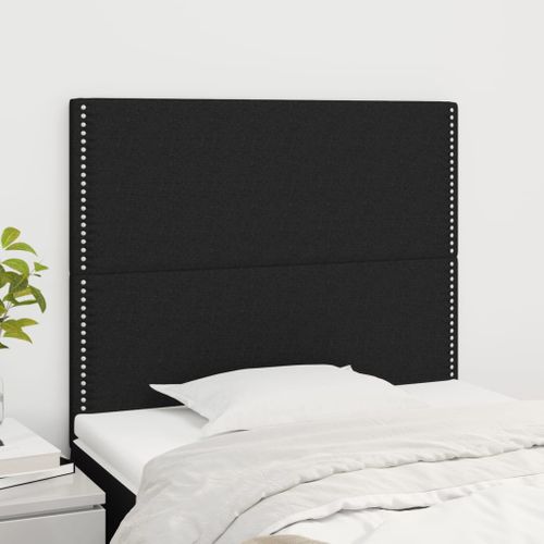 Têtes De Lit 2 PCs Noir 100x5x78/88 Cm Tissu