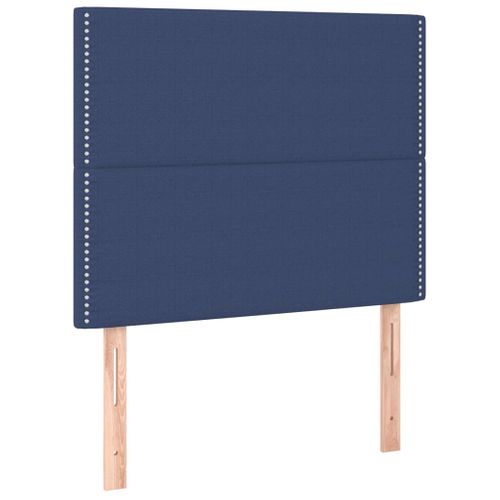 Têtes De Lit 2 PCs Bleu 100x5x78/88 Cm Tissu