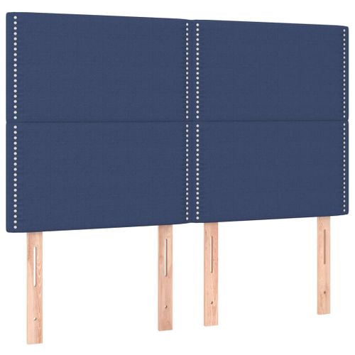 Têtes De Lit 4 PCs Bleu 72x5x78/88 Cm Tissu