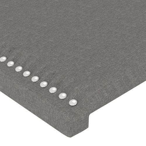 Têtes De Lit 4 PCs Gris Foncé 100x5x78/88 Cm Tissu