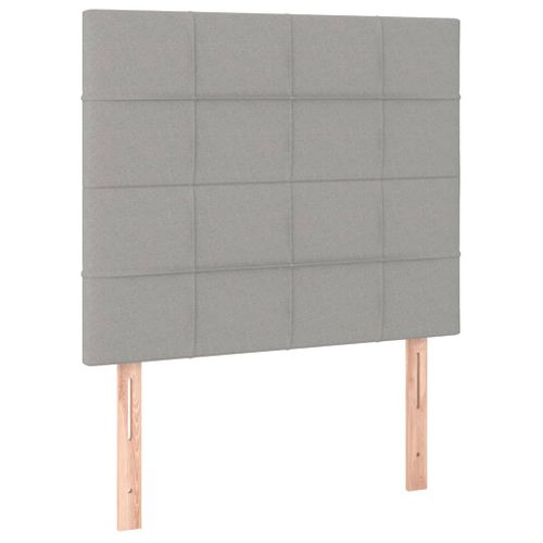Têtes De Lit 2 PCs Gris Clair 80x5x78/88 Cm Tissu