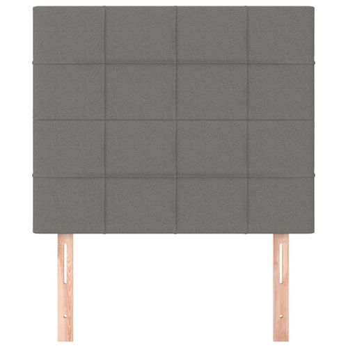 Têtes De Lit 2 PCs Gris Foncé 80x5x78/88 Cm Tissu