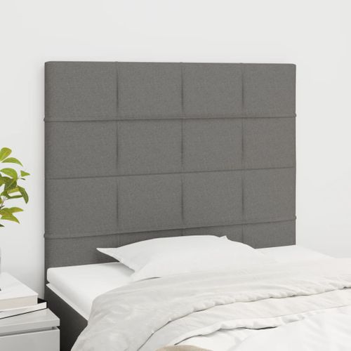 Têtes De Lit 2 PCs Gris Clair 90x5x78/88 Cm Tissu
