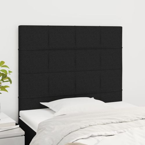 Têtes De Lit 2 PCs Noir 90x5x78/88 Cm Tissu