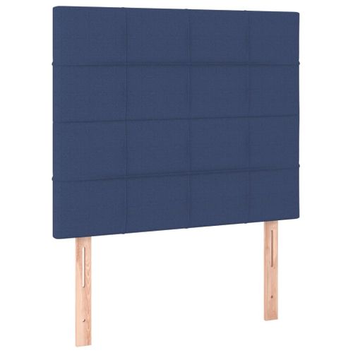 Têtes De Lit 2 PCs Bleu 100x5x78/88 Cm Tissu