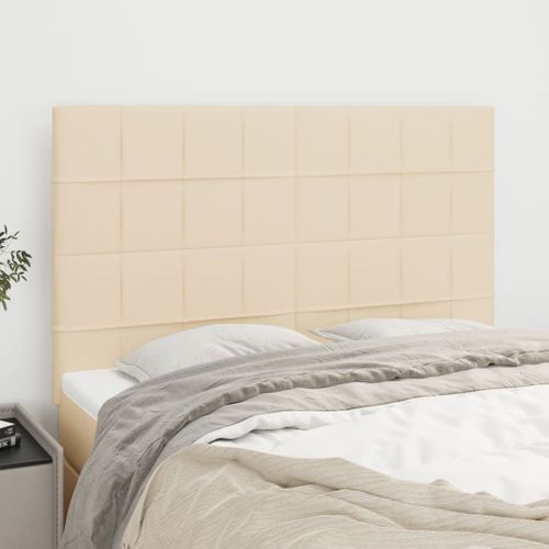 Têtes De Lit 4 PCs Crème 72x5x78/88 Cm Tissu