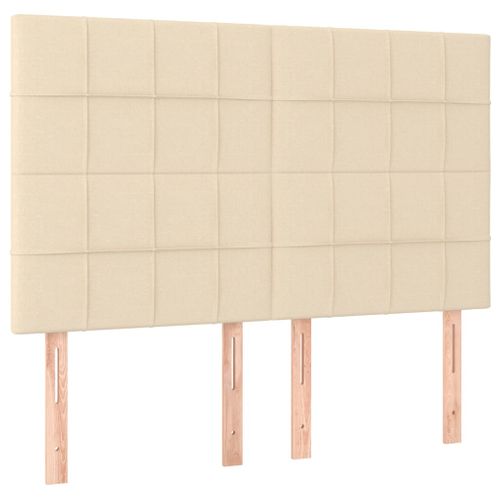Têtes De Lit 4 PCs Crème 72x5x78/88 Cm Tissu