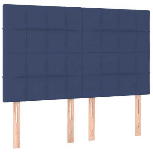 Têtes De Lit 4 PCs Bleu 72x5x78/88 Cm Tissu