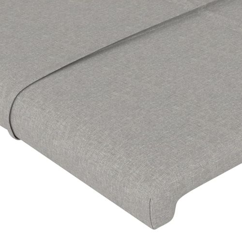 Têtes De Lit 4 PCs Gris Clair 80x5x78/88 Cm Tissu