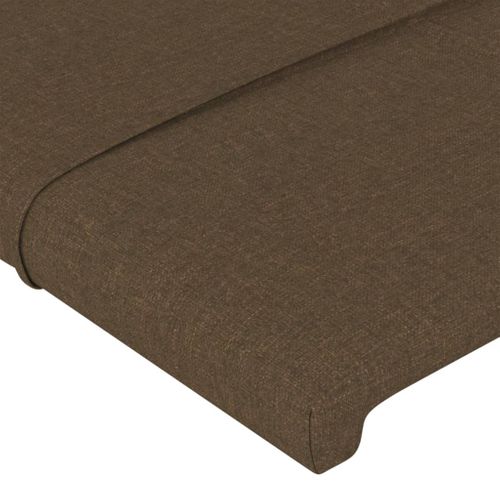 Têtes De Lit 4 PCs Marron Foncé 100x5x78/88 Cm Tissu
