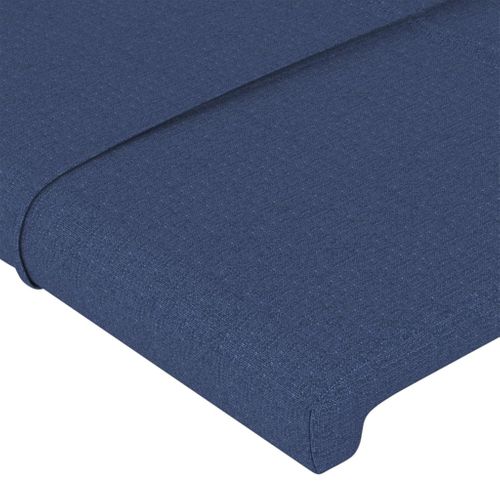 Têtes De Lit 4 PCs Bleu 100x5x78/88 Cm Tissu