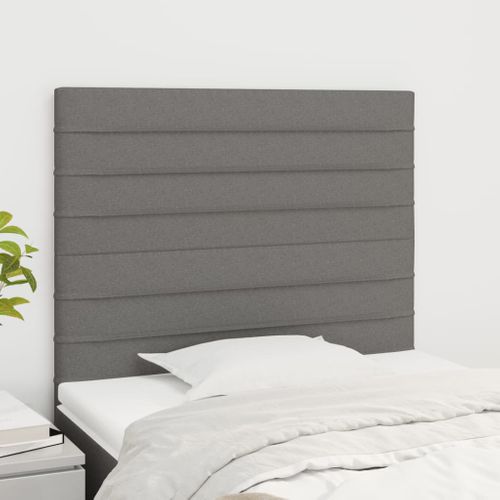 Têtes De Lit 2 PCs Gris Foncé 80x5x78/88 Cm Tissu
