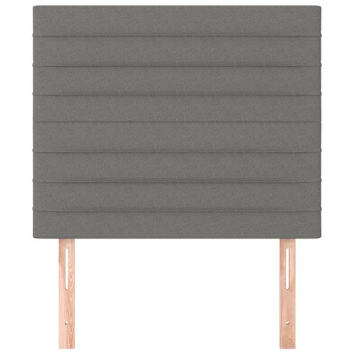 Têtes De Lit 2 PCs Gris Foncé 80x5x78/88 Cm Tissu