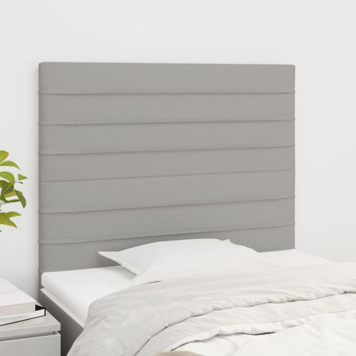 Têtes De Lit 2 PCs Gris Clair 100x5x78/88 Cm Tissu