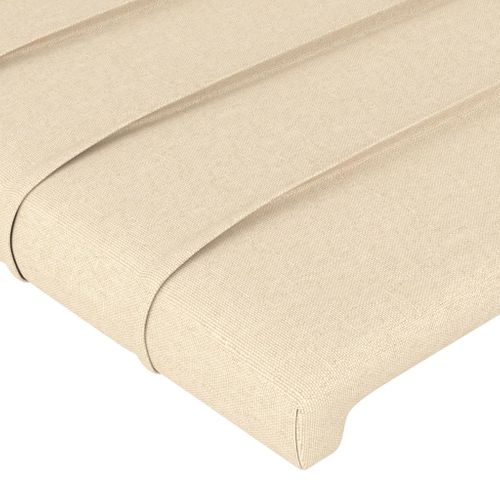 Têtes De Lit 2 PCs Crème 100x5x78/88 Cm Tissu