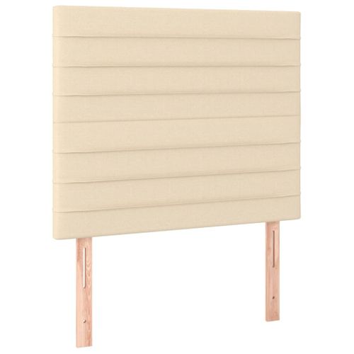 Têtes De Lit 2 PCs Crème 100x5x78/88 Cm Tissu