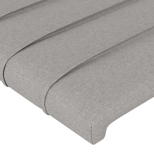Têtes De Lit 4 PCs Gris Clair 72x5x78/88 Cm Tissu
