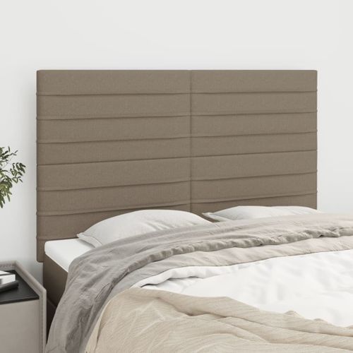 Têtes De Lit 4 PCs Taupe 72x5x78/88 Cm Tissu