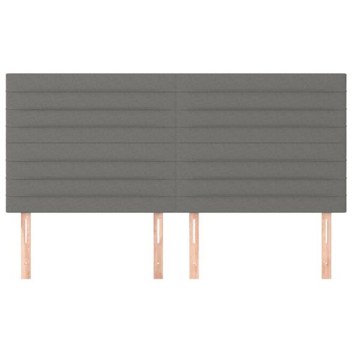 Têtes De Lit 4 PCs Gris Clair 90x5x78/88 Cm Tissu