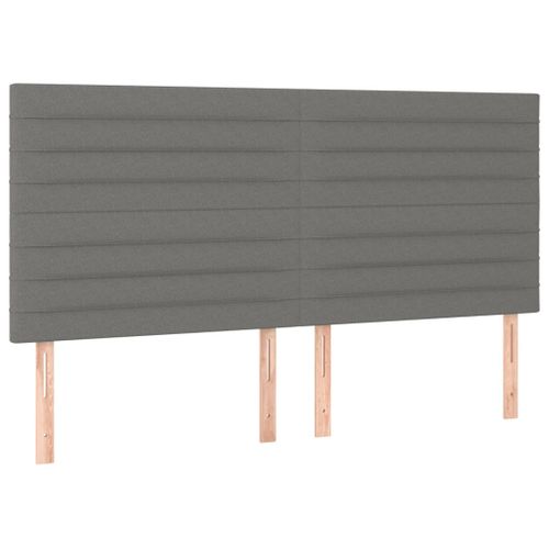 Têtes De Lit 4 PCs Gris Clair 90x5x78/88 Cm Tissu